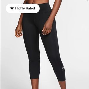 Nike epic luxe women’s mid-rise crop pocket running leggings size M EUC